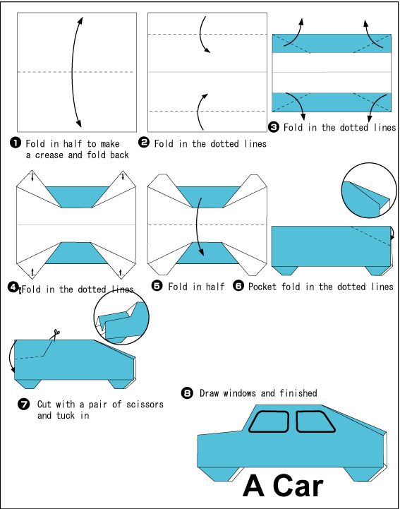 money origami car instructions