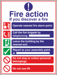 fire safety instructions chart
