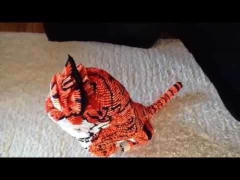 3d origami tiger instructions