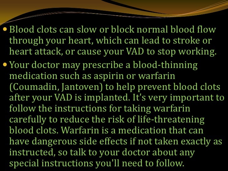 special instructions when taking warfarin