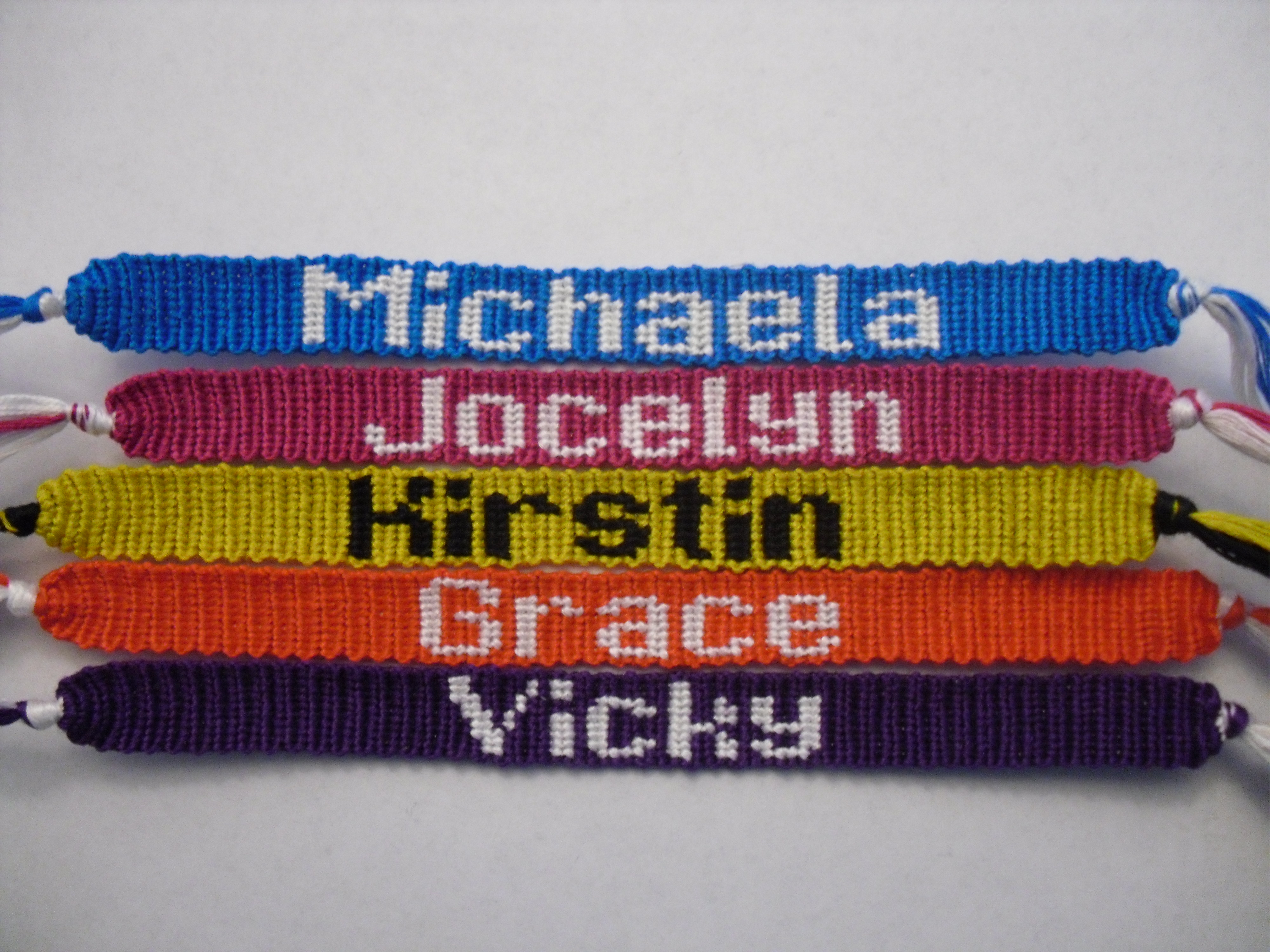 friendship bracelets names instructions