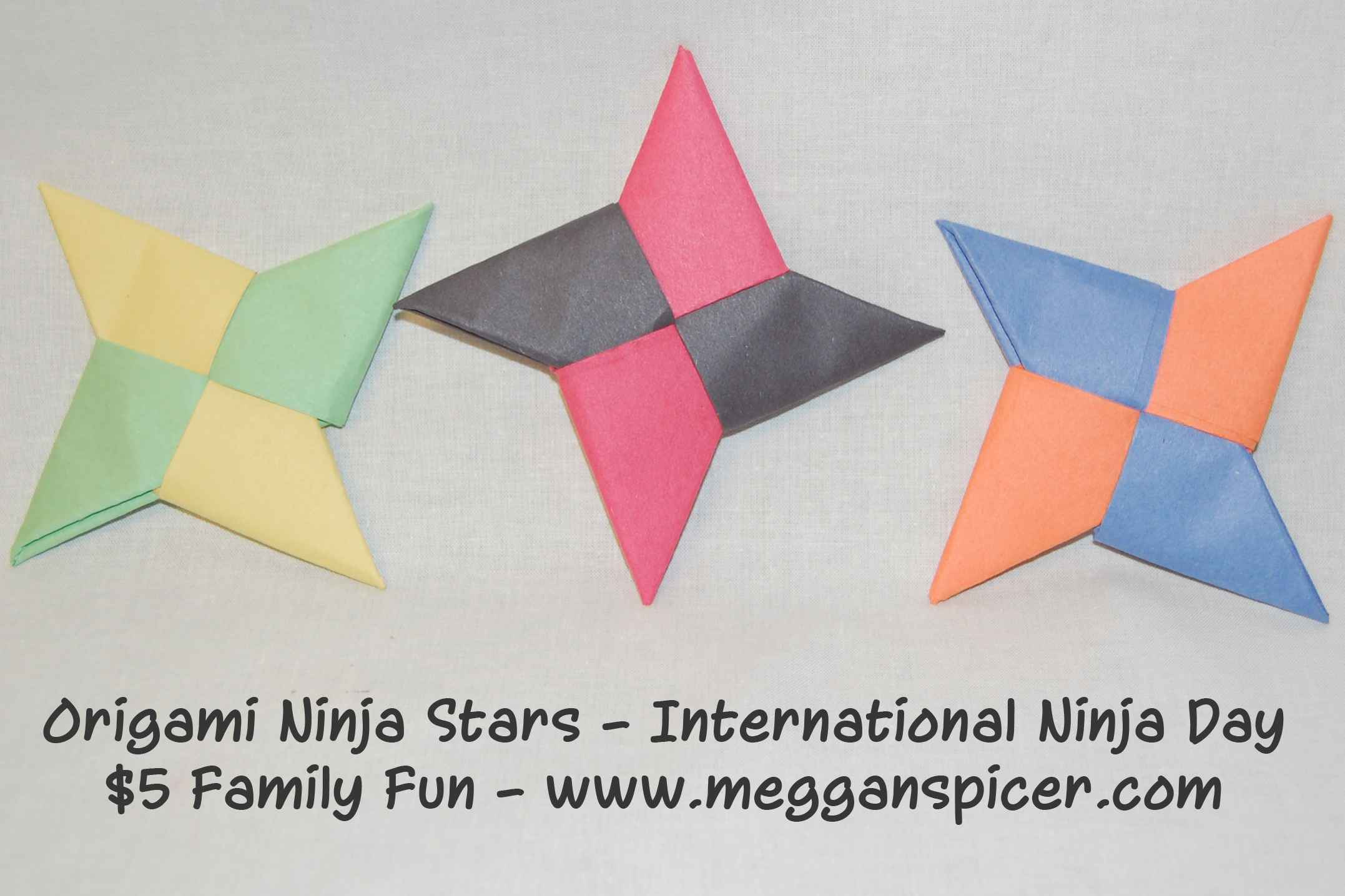 instructions to make a paper ninja star